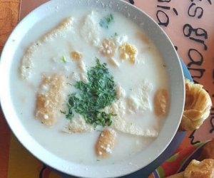 Changua con huevo torta Receta